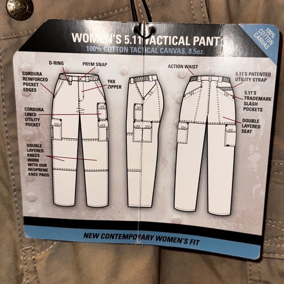 Women's 5.11 Tactical Series sz 16 NWT sz 16 Regular Khaki‎ - Picture 9 of 10